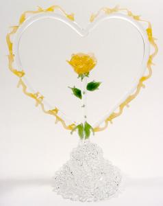 [Click for larger view] Yellow victorian lace with yellow rose