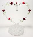 Rose vine heart with small cross