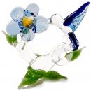 Blue hummingbird & flower