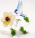 Yellow flower & blue hummingbird - Previous Glass Item